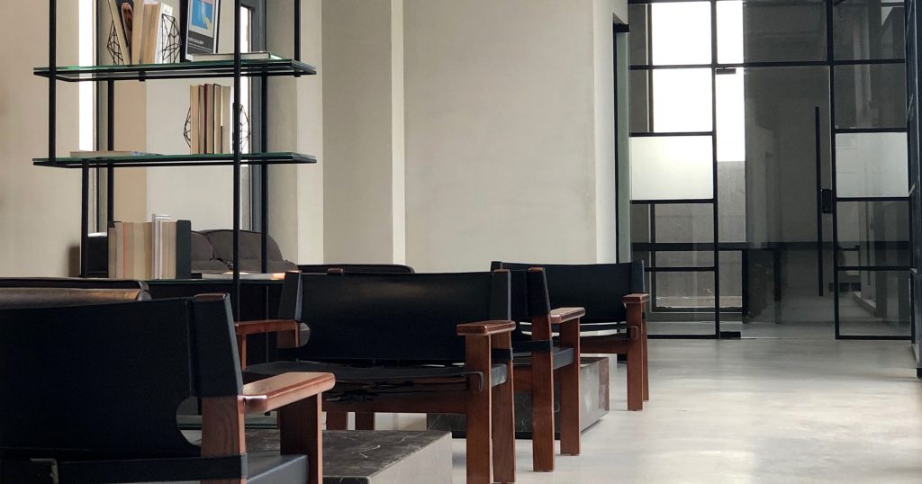 Modern coworking workspace in Riyadh at R House with shared desks and natural lighting